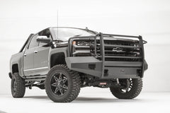 Fab Fours Elite Front Bumper, Full Grill Guard, 2-Stage Black Powder Coat CS16-R3860-1