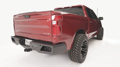 Fab Fours Vengeance Rear Bumper, Sensor Compatible, 2-Stage Black Powder Coat CS19-E4051-1