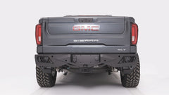 Fab Fours Vengeance Rear Bumper, Sensor Compatible, 2-Stage Black Powder Coat CS19-E4051-1