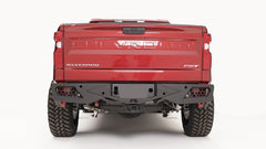 Fab Fours Vengeance Rear Bumper, Sensor Compatible, 2-Stage Black Powder Coat CS19-E4051-1