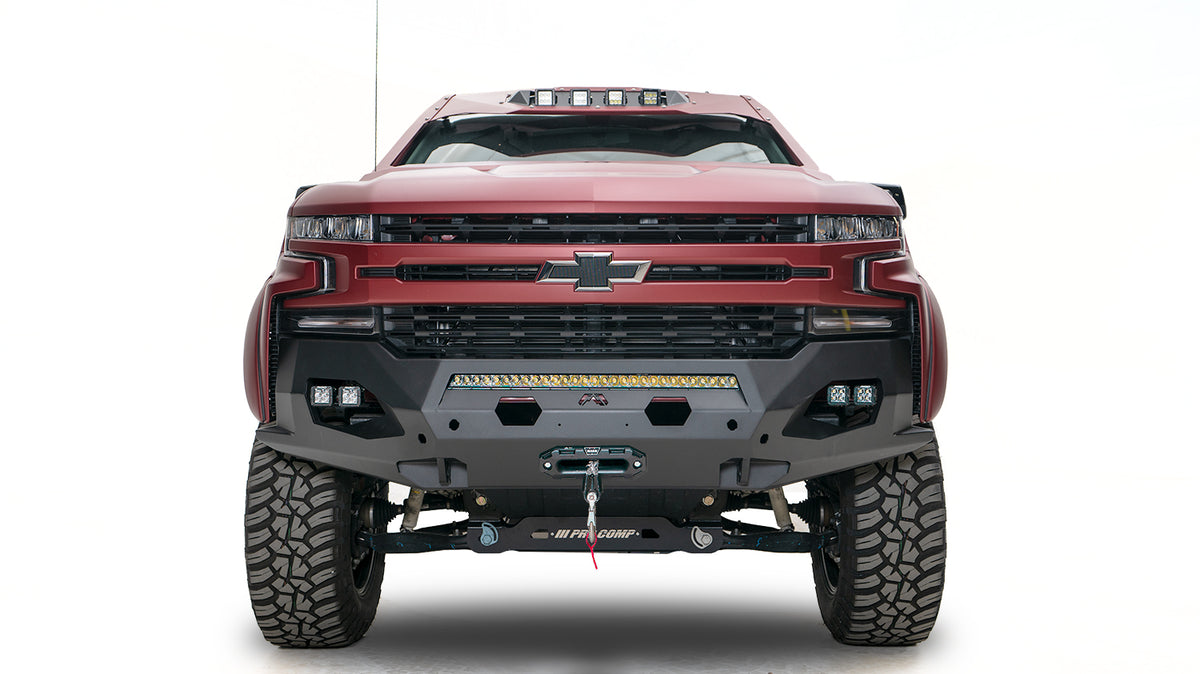 Fab Fours Matrix Front Bumper, No Guard, 2-Stage Black Powder Coat CS19-X4051-1