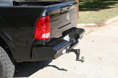 Fab Fours Black Steel Ranch Rear Bumper, 2-Stage Black Powder Coat DR03-T1050-1