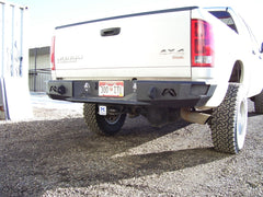 Fab Fours Heavy Duty Rear Bumper, 2-Stage Black Powder Coat DR03-W1050-1