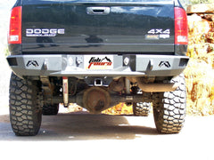 Fab Fours Heavy Duty Rear Bumper, 2-Stage Black Powder Coat DR03-W1050-1