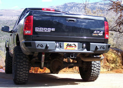 Fab Fours Heavy Duty Rear Bumper, 2-Stage Black Powder Coat DR03-W1050-1