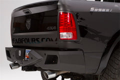 Fab Fours Premium Rear Bumper, Sensor Compatible, 2-Stage Black Powder Coat DR09-E2951-1
