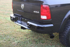 Fab Fours Heavy Duty Rear Bumper, 2-Stage Black Powder Coat DR09-W2950-1