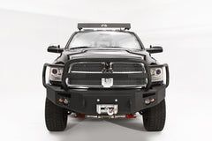 Fab Fours Premium Heavy Duty Winch Front Bumper, Full Grill Guard, 2-Stage Black Powder Coat DR10-A2950-1