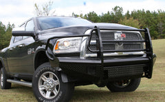 Fab Fours Black Steel Front Ranch Bumper, Full Grill Guard, 2-Stage Black Powder Coat DR10-S2960-1
