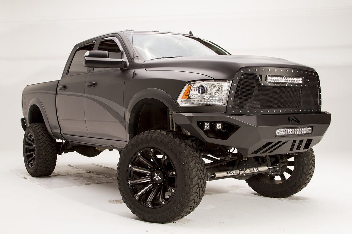Fab Fours Vengeance Front Bumper, No Guard, 2-Stage Black Powder Coat DR10-V2951-1