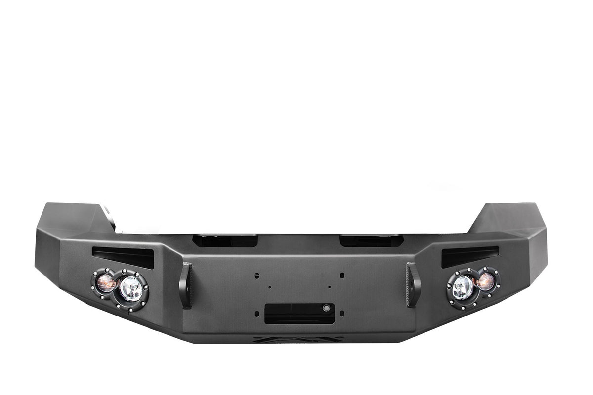 Fab Fours Premium Winch Front Bumper, No Guard, 2-Stage Black Powder Coat DR13-H2951-1