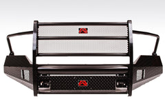 Fab Fours Black Steel Front Bumper, Full Grill Guard, 2-Stage Black Powder Coat DR13-K2960-1