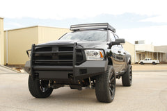 Fab Fours Elite Front Bumper, Full Grill Guard, 2-Stage Black Powder Coat DR13-R2960-1
