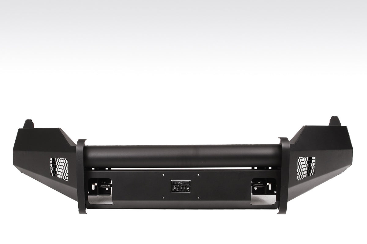 Fab Fours Elite Front Bumper, No Guard, 2-Stage Black Powder Coat DR13-R2961-1