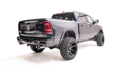 Fab Fours Vengeance Rear Bumper, Sensor Compatible, 2-Stage Black Powder Coat DR19-E4251-1
