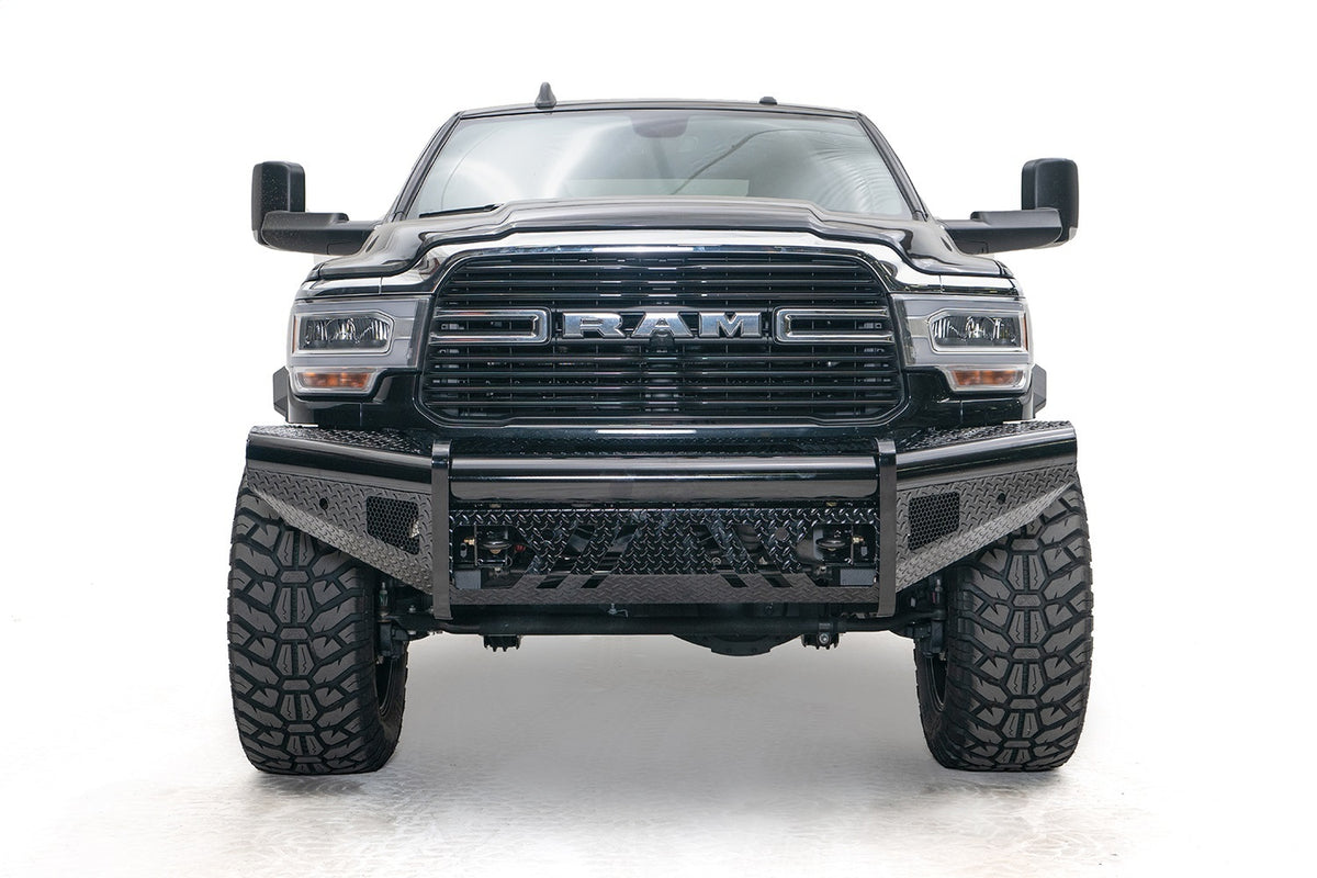 Fab Fours Black Steel Front Bumper, No Guard DR19-S4461-1