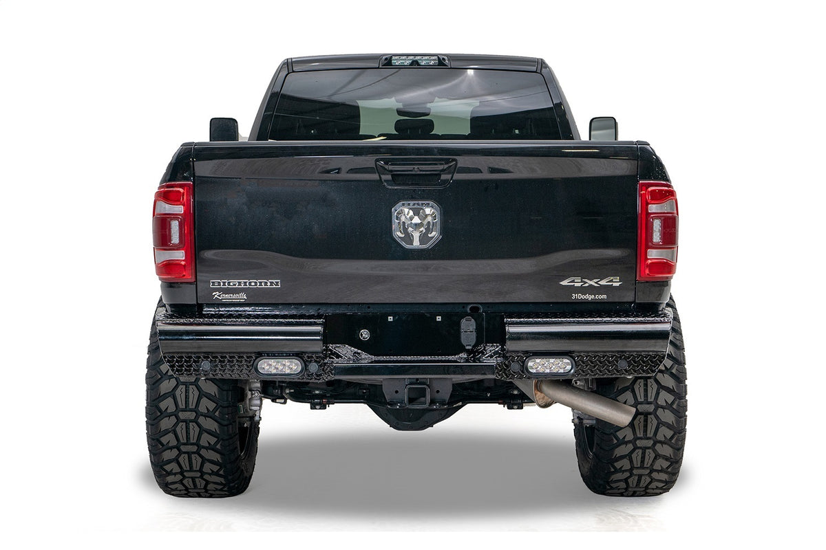 Fab Fours Black Steel Rear Bumper DR19-T4450-1