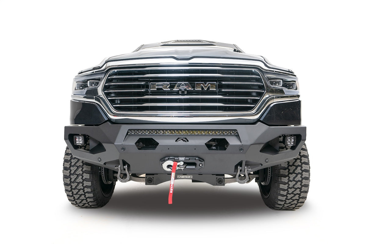 Fab Fours Matrix Front Bumper, No Guard, 2-Stage Black Powder Coat DR19-X4251-1