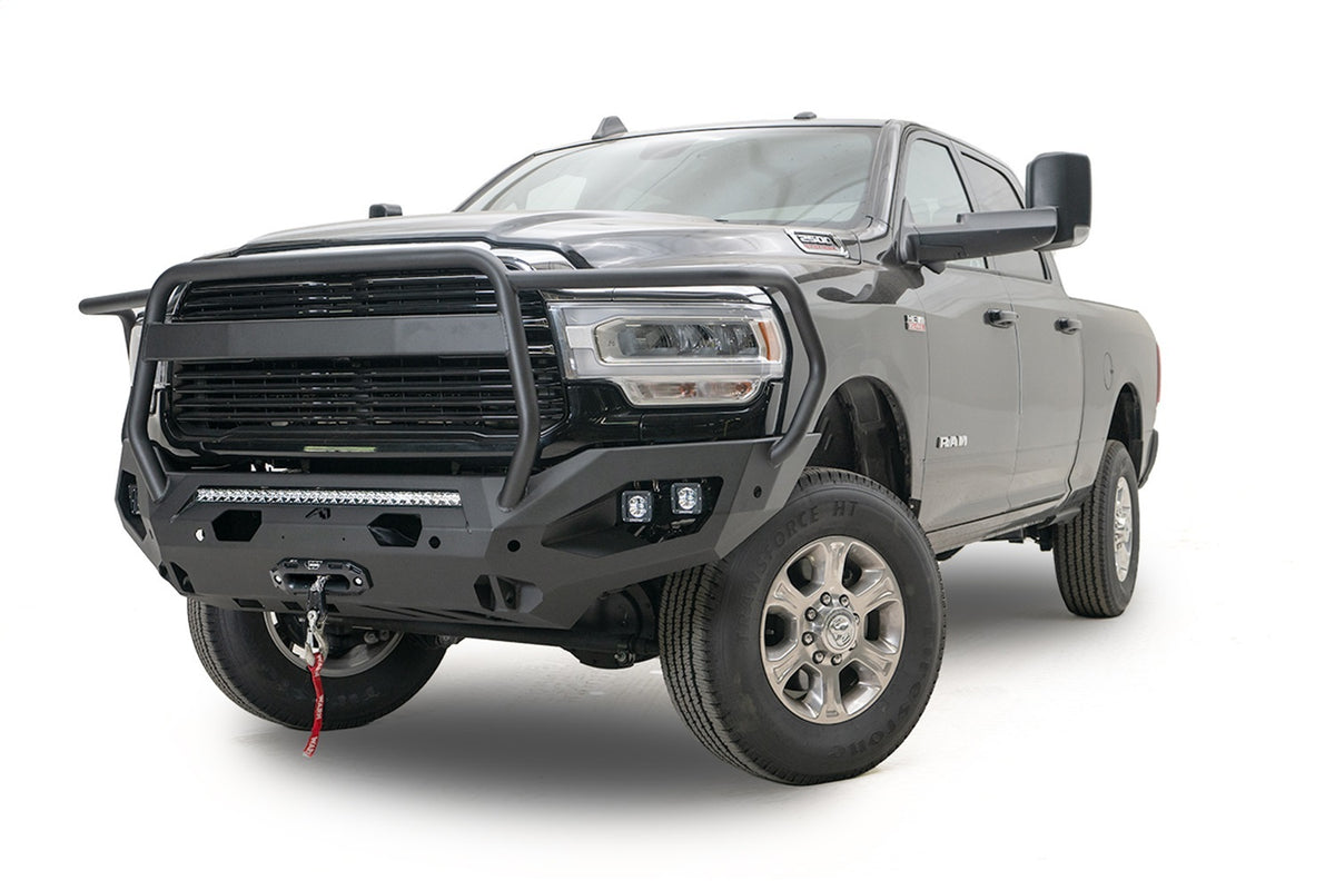 Fab Fours Matrix Front Bumper, Full Grill Guard DR19-X4450-1