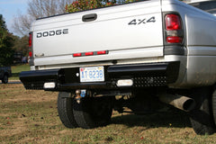 Fab Fours Black Steel Ranch Rear Bumper, 2-Stage Black Powder Coat DR94-T1650-1
