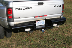 Fab Fours Black Steel Ranch Rear Bumper, 2-Stage Black Powder Coat DR94-T1650-1