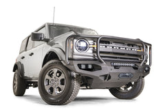 Fab Fours Matrix Front Bumper, Full Grill Guard, Matte Black Powder Coat FB21-X5250-1