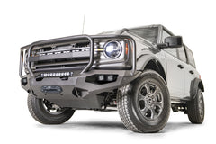 Fab Fours Matrix Front Bumper, Full Grill Guard, Bare Steel FB21-X5250-B
