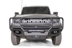 Fab Fours Matrix Front Bumper, Full Grill Guard, Bare Steel FB21-X5250-B