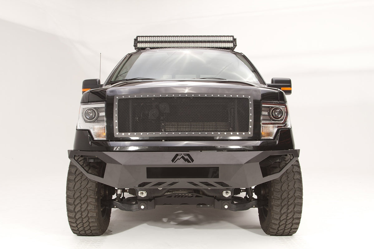 Fab Fours Vengeance Front Bumper, No Guard, 2-Stage Black Powder Coat FF09-D1951-1