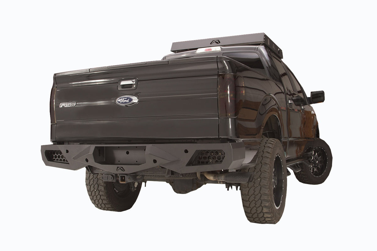 Fab Fours Vengeance Rear Bumper, 2-Stage Black Powder Coat FF09-E1751-1