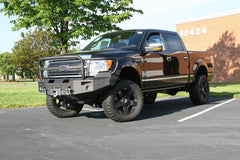 Fab Fours Premium Heavy Duty Winch Front Bumper, Full Grill Guard, 2-Stage Black Powder Coat FF09-H1950-1
