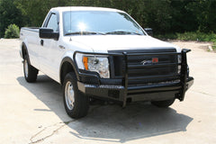 Fab Fours Black Steel Front Ranch Bumper, Full Grill Guard, 2-Stage Black Powder Coat FF09-K1960-1
