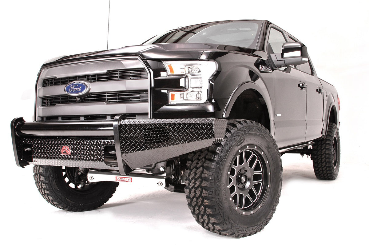 Fab Fours Black Steel Front Ranch Bumper, No Guard, 2-Stage Black Powder Coat FF09-K1961-1