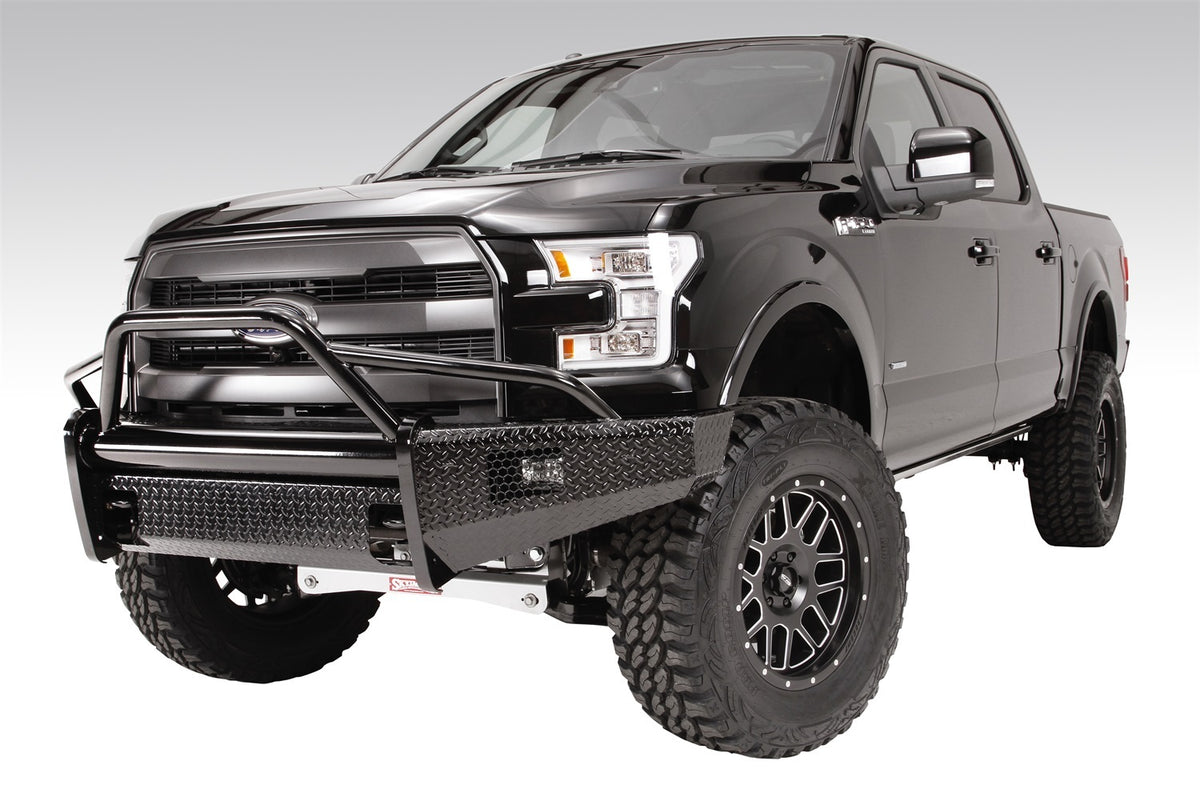 Fab Fours Black Steel Front Ranch Bumper, Pre-Runner Guard, 2-Stage Black Powder Coat FF09-K1962-1