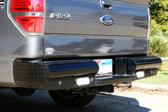 Fab Fours Black Steel Ranch Rear Bumper, 2-Stage Black Powder Coat FF09-T1750-1