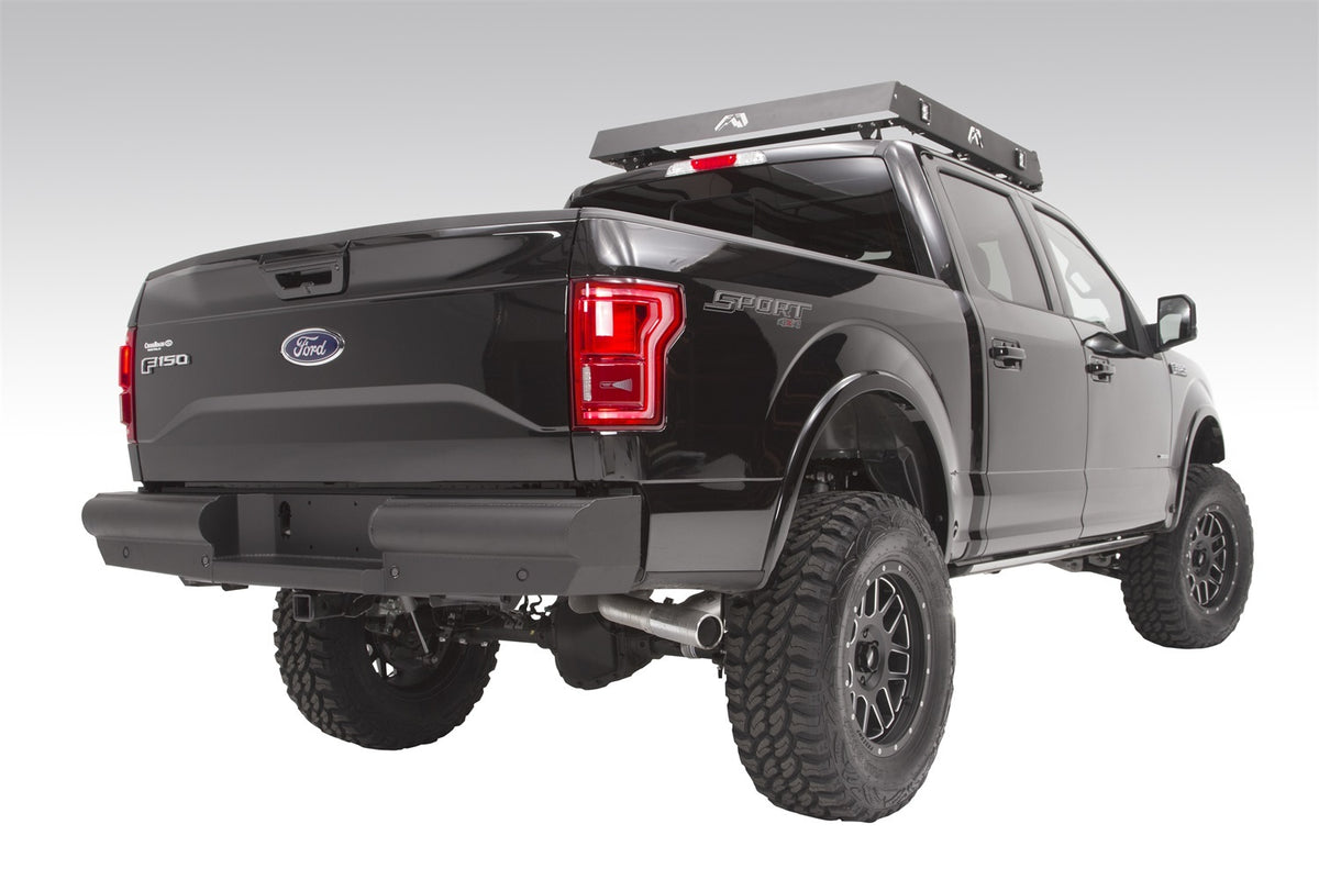 Fab Fours Elite Rear Bumper, 2-Stage Black Powder Coat FF09-U1750-1