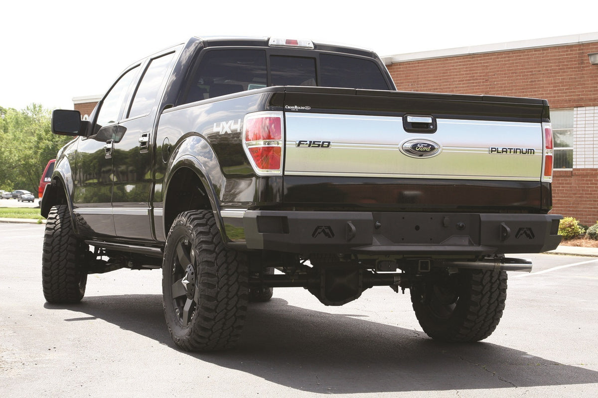 Fab Fours Heavy Duty Rear Bumper, 2-Stage Black Powder Coat FF09-W1750-1