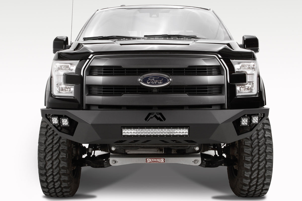 Fab Fours Vengeance Front Bumper, No Guard, 2-Stage Black Powder Coat FF15-D3251-1