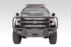 Fab Fours Premium Heavy Duty Winch Front Bumper, Full Grill Guard, 2-Stage Black Powder Coat FF15-H3250-1