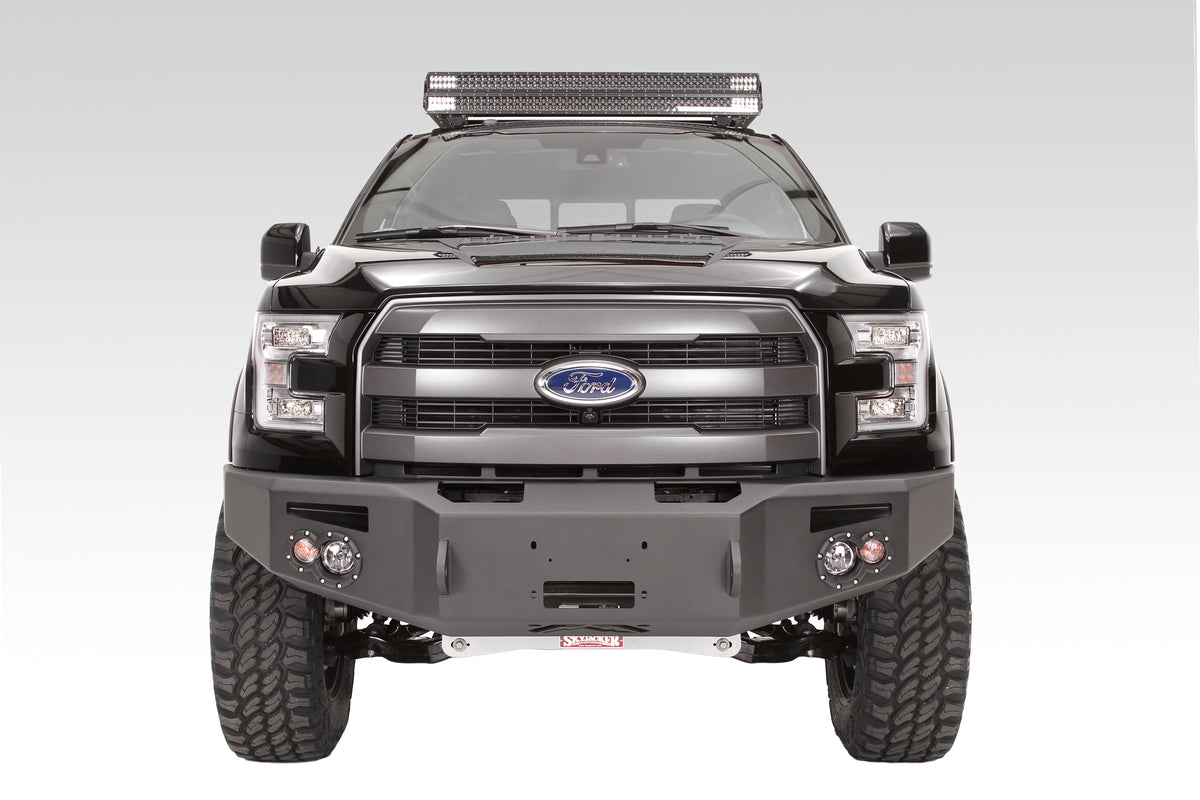 Fab Fours Premium Heavy Duty Winch Front Bumper, No Guard, 2-Stage Black Powder Coat FF15-H3251-1