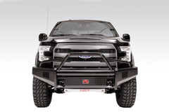 Fab Fours Black Steel Front Bumper, Pre-Runner Guard, 2-Stage Black Powder Coat FF15-K3252-1