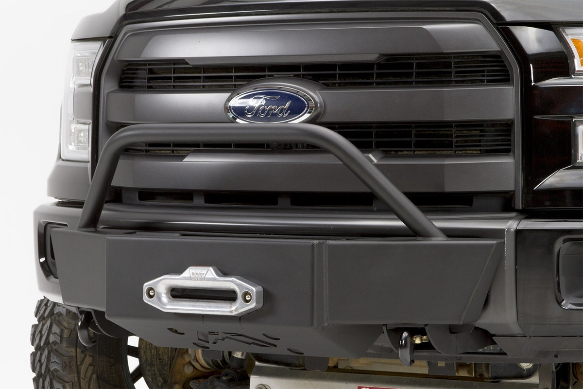 Fab Fours Winch Mount, Full Grill Guard, Black Powder Coat FF15-N3250-1