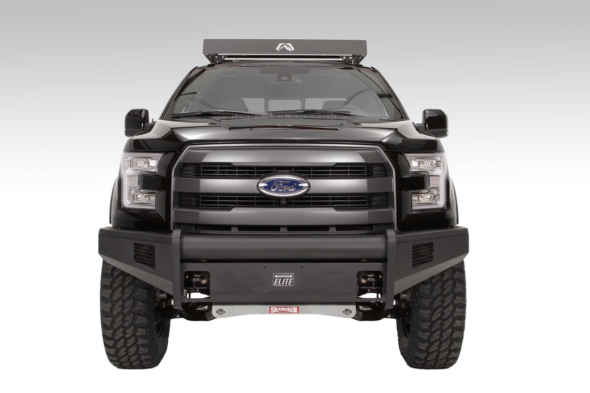 Fab Fours Elite Front Bumper, No Guard, 2-Stage Black Powder Coat FF15-R3251-1