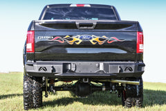 Fab Fours Heavy Duty Rear Bumper, 2-Stage Black Powder Coat FF15-W3250-1