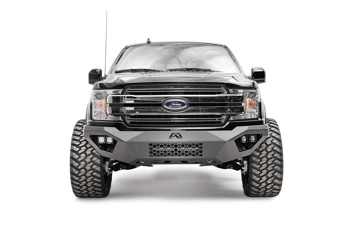 Fab Fours Vengeance Front Bumper, No Guard, 2-Stage Black Powder Coat FF18-D4551-1