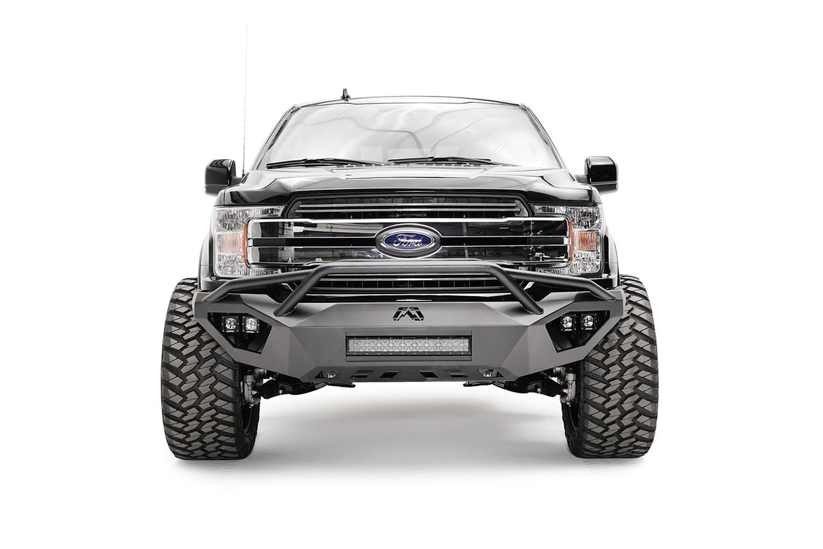 Fab Fours Vengeance Front Bumper, Pre-Runner Guard, 2-Stage Black Powder Coat FF18-D4552-1