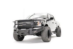 Fab Fours Premium Winch Front Bumper, Full Grill Guard, 2-Stage Black Powder Coat FF18-H4550-1