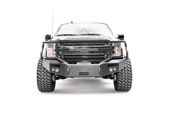Fab Fours Premium Winch Front Bumper, Full Grill Guard, 2-Stage Black Powder Coat FF18-H4550-1