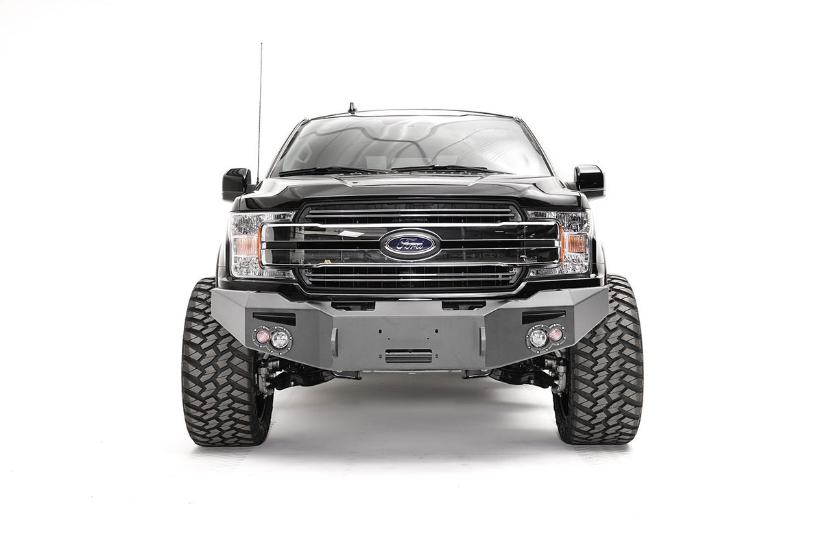 Fab Fours Premium Winch Front Bumper, No Guard, 2-Stage Black Powder Coat FF18-H4551-1
