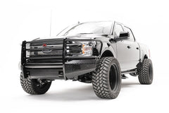 Fab Fours Black Steel Front Bumper, Full Grill Guard, 2-Stage Black Powder Coat FF18-K4560-1